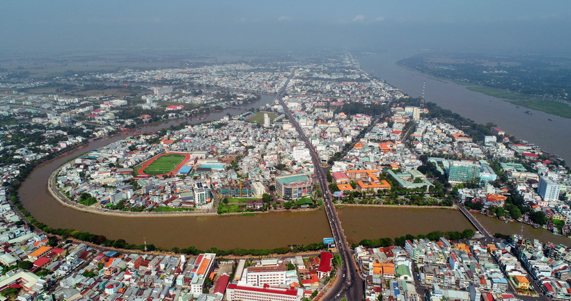 Một góc thành phố Long Xuyên, tỉnh An Giang. (Ảnh minh họa: Thanh Sang/TTXVN)