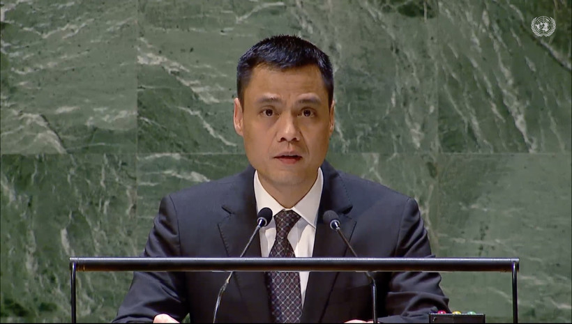 Đại sứ Đặng Hoàng Giang, Trưởng Phái đoàn Thường trực Việt Nam tại LHQ. (Ảnh: Thanh Tuấn/TTXVN)