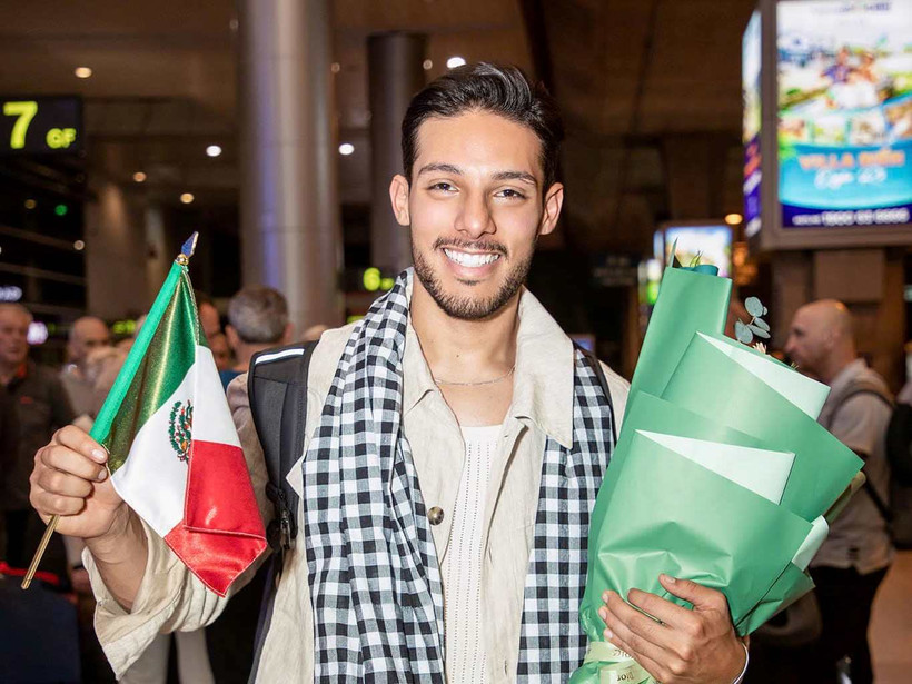 Nam vương Mexico đã đặt chân tới Việt Nam. (Ảnh: CTV/Vietnam+)