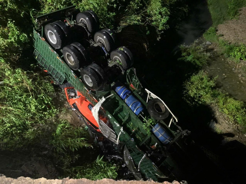 Hiện trường vụ tai nạn. (Nguồn: TTXVN)