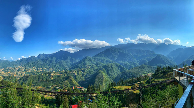 Sapa với view hướng núi tuyệt đẹp vào mùa Hè. (Ảnh: Xuân Mai/Vietnam+)