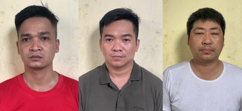 Các đối tượng Dương, Thức và Hải (từ trái qua). (Nguồn: Công An Thành phố Đà Nẵng.)