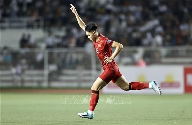 Tiền đạo Đình Bắc. ( Nguồn: TTXVN)
