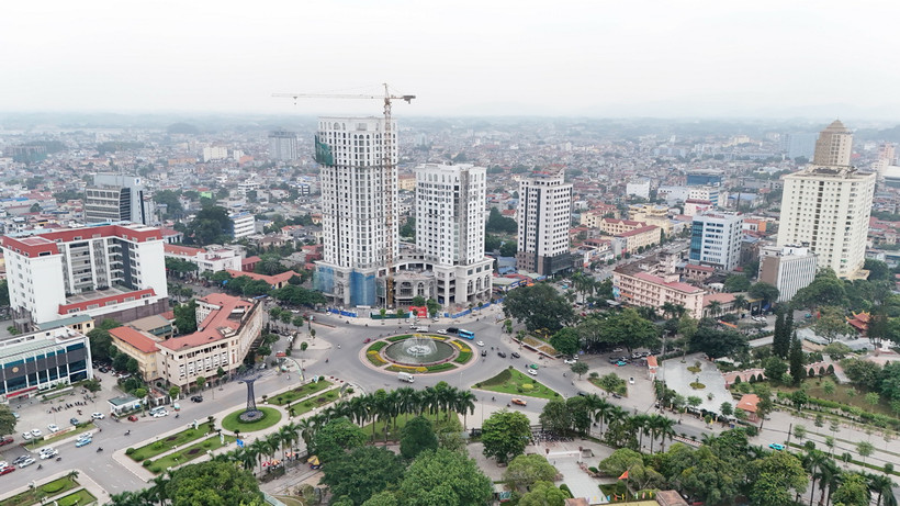 Trung tâm thành phố Thái Nguyên. (Ảnh: Hoàng Nguyên/TTXVN)