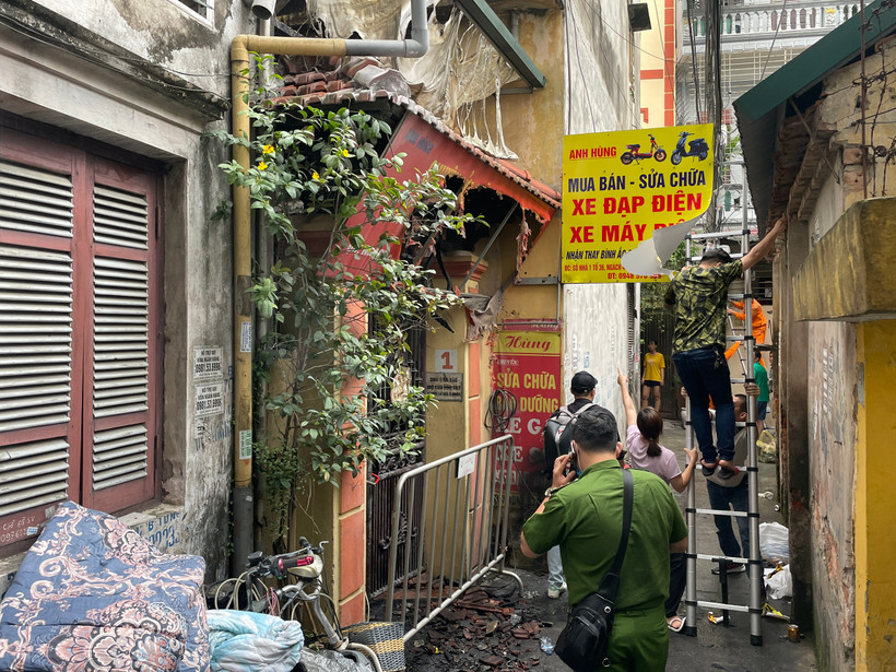 Hiện trường vụ việc vào sáng nay. (Ảnh: PV/Vietnam+)