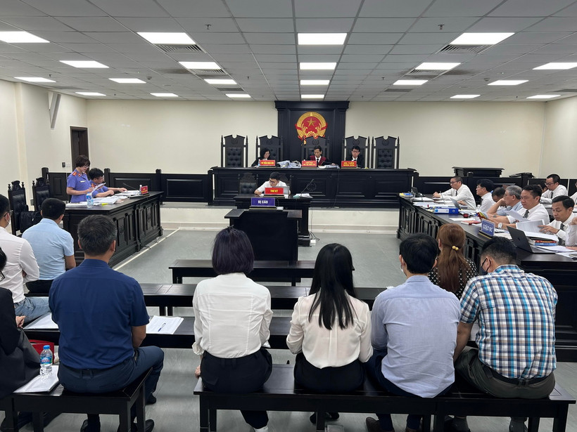 Quang cảnh phiên tòa. (Ảnh: Kim Anh/TTXVN)