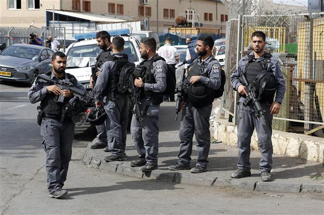 Lực lượng an ninh Israel tại Bờ Tây. (Ảnh: AFP/TTXVN)