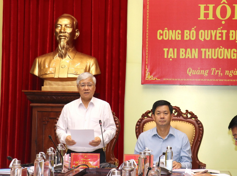 Ông Đỗ Văn Chiến phát biểu tại buổi làm việc. (Ảnh: Thanh Thủy/TTXVN)