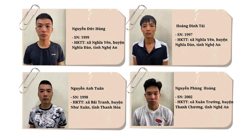 Các đối tượng trong vụ án. (Nguồn: Bộ Công an)