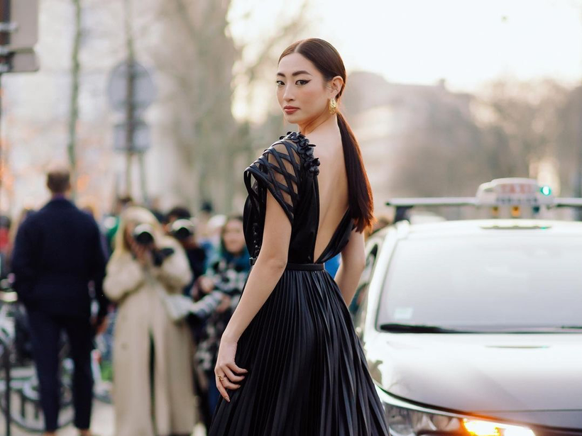 Hoa hậu Lương Thùy Linh trước thềm show diễn. (Ảnh: CTV/Vietnam+)