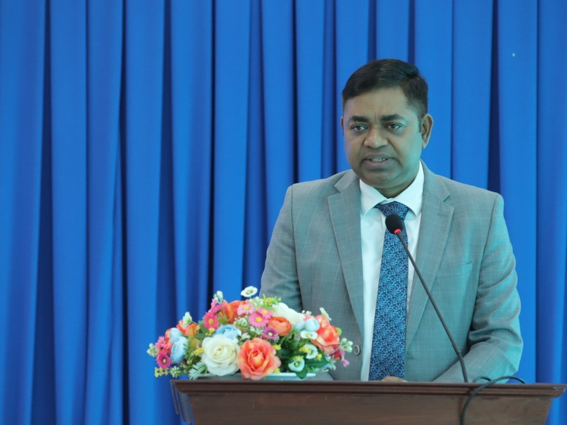 Ông Madan Mohan Sethi, Tổng Lãnh sự Ấn Độ tại Thành phố Hồ Chí Minh phát biểu tại Hội nghị. (Ảnh: TTXVN phát)