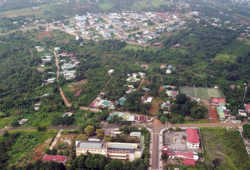 Dự án khu đô thị số 3, phường Nghĩa Trung, thành phố Gia Nghĩa, tỉnh Đắk Nông đã được quy hoạch hơn 10 năm nhưng vẫn chưa tiến hành công tác giải phóng mặt bằng. (Ảnh:Ngọc Minh/TTXVN)