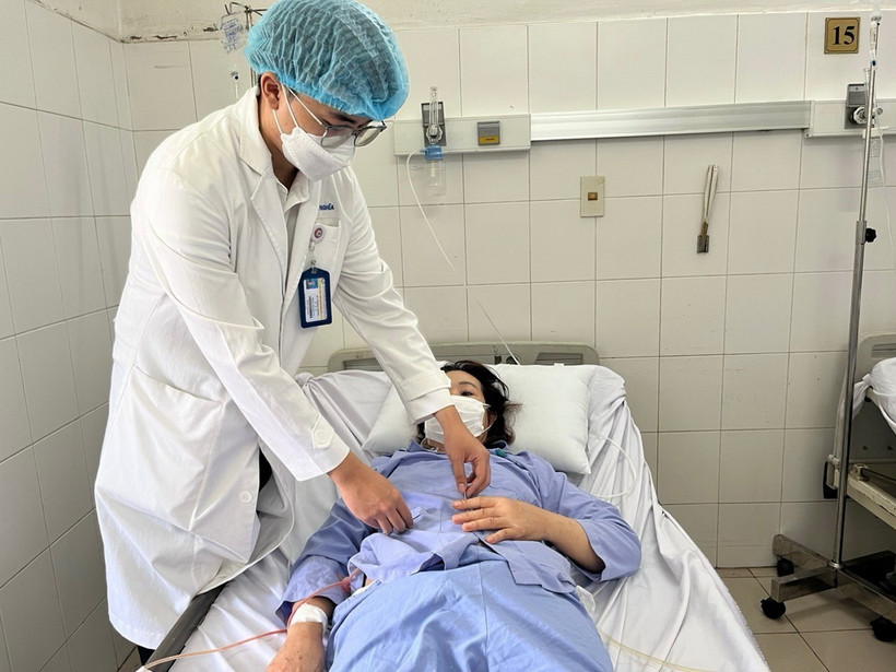 Sức khỏe bệnh nhân nữ N.T.L đã ổn định sau phẫu thuật. (Ảnh: TTXVN phát)