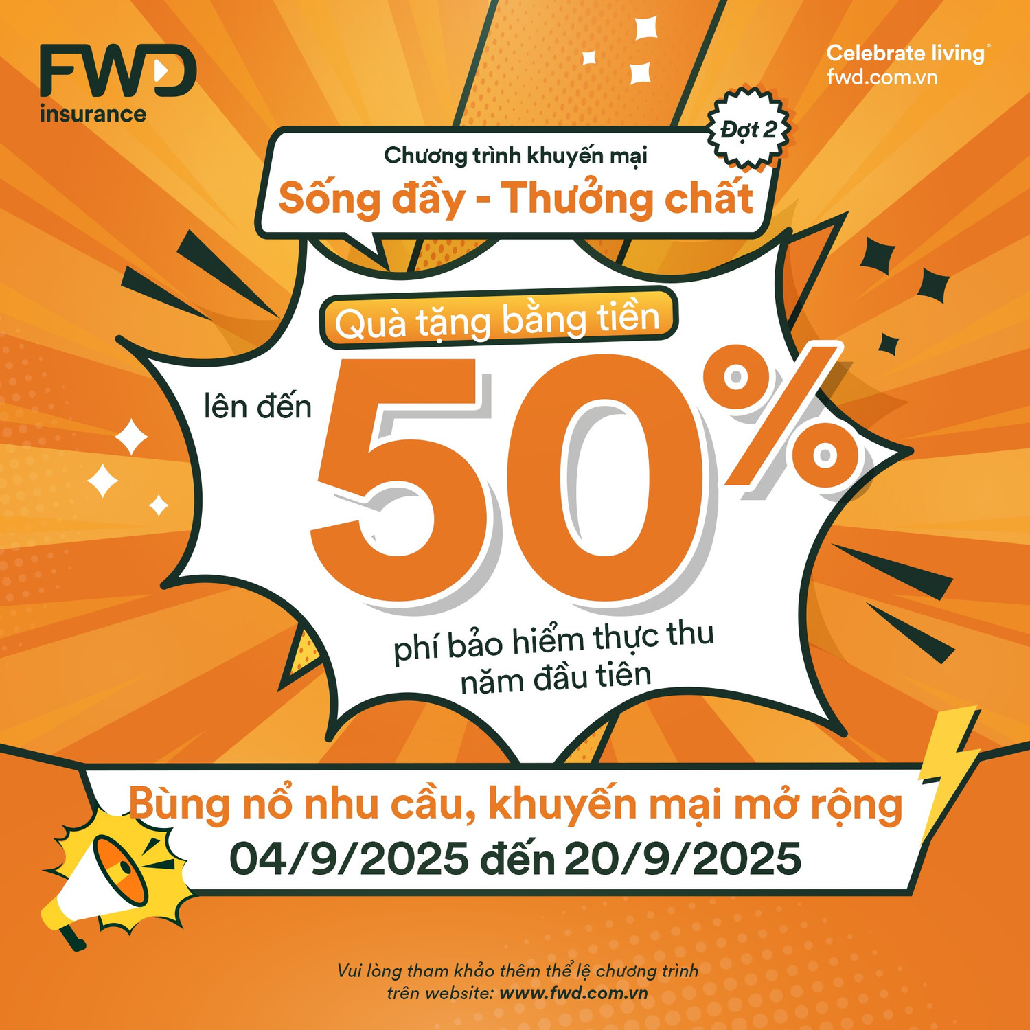 Chương trình khuyến mại FWD 'Sống đầy - Thưởng chất' mở rộng thành công ...