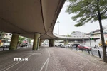 Gầm cầu Chương Dương không còn cảnh nhếch nhác, ô nhiễm, mất an toàn sau khi xe máy, ôtô được di dời. (Ảnh: Quốc Khánh/TTXVN)