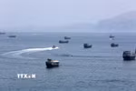 Quang cảnh eo biển Hormuz, gần thị trấn Khasab, miền Bắc Oman. (Ảnh: THX/TTXVN)