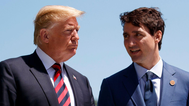 Tổng thống Mỹ Donald Trump và Thủ tướng Canada Justin Trudeau. (Ảnh: ABC News) Hội đàm cấp cao Mỹ-Canada tập trung vào vấn đề thúc đẩy thương mại ảnh 1