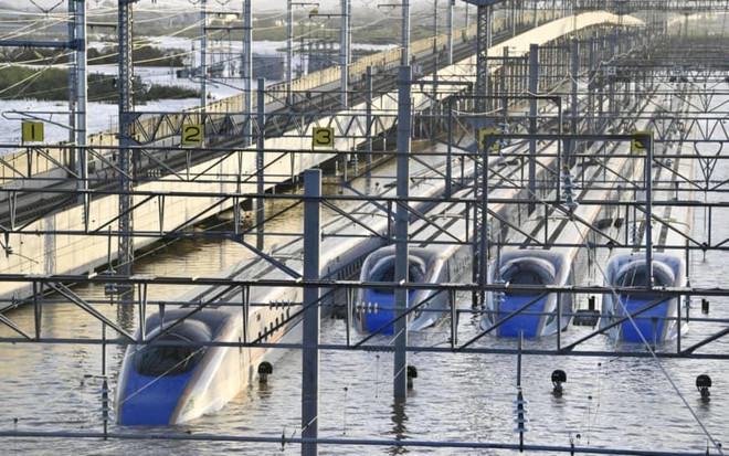 Nhật Bản: Hệ thống tàu cao tốc Shinkansen thiệt hại do bão Hagibis ảnh 1
