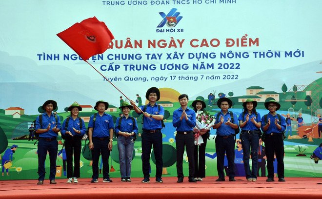 Trung ương Đoàn tổ chức Lễ ra quân tình nguyện xây dựng nông thôn mới ảnh 1