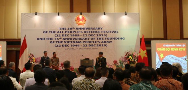 Kỷ niệm 75 năm thành lập Quân đội Nhân Dân Việt Nam tại Indonesia ảnh 1