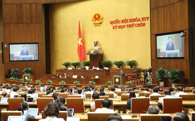 Phiên họp của Quốc hội. (Ảnh: TTXVN) Quốc hội biểu quyết nhiều nội dung quan trọng trong ngày làm việc cuối ảnh 1