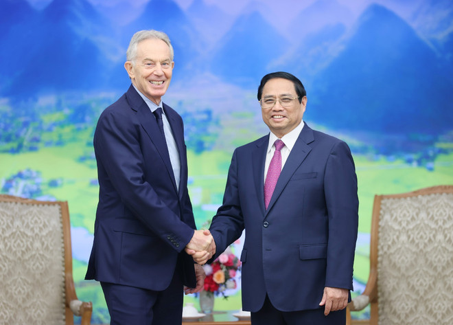 Thủ tướng Phạm Minh Chính tiếp cựu Thủ tướng Anh Tony Blair ảnh 1