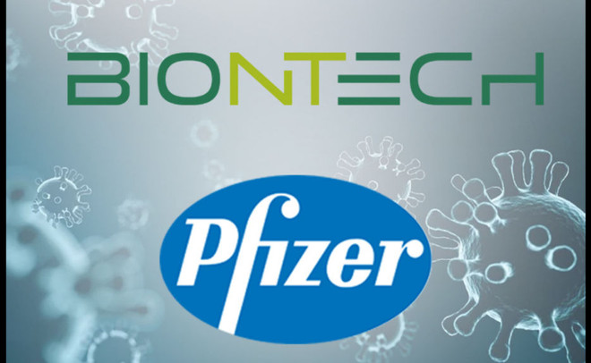 Mỹ và Anh đã đặt mua trước vắcxin do Pfizer và BioNTech phối hợp nghiên cứu. (Ảnh: Twitter) Mỹ chi gần 2 tỷ USD để sản xuất vắcxin COVID-19 miễn phí cho người dân ảnh 1