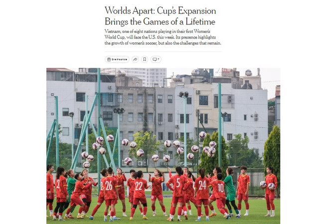 Bài viết về Đội tuyển Bóng đá Nữ Việt Nam đăng trên tờ The New York Times. World Cup Nữ: Báo Mỹ ấn tượng với sự thăng tiến của Tuyển Nữ Việt Nam ảnh 2