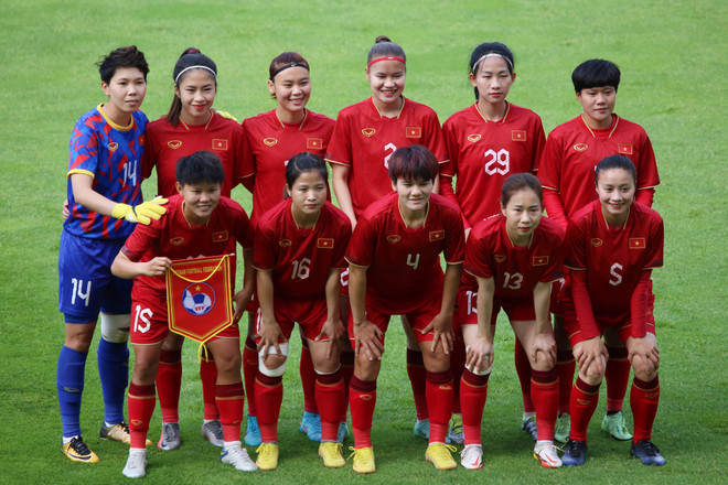 Các tuyển thủ nữ đã thực hiện giấc mơ World Cup cho Việt Nam. (Ảnh: Mạnh Hùng/TTXVN) World Cup Nữ: Báo Mỹ ấn tượng với sự thăng tiến của Tuyển Nữ Việt Nam ảnh 1