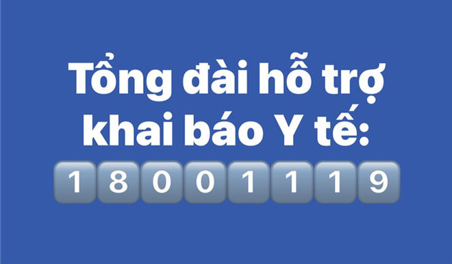 Lập đường dây nóng miễn phí 18001119 hỗ trợ khai báo y tế ảnh 1