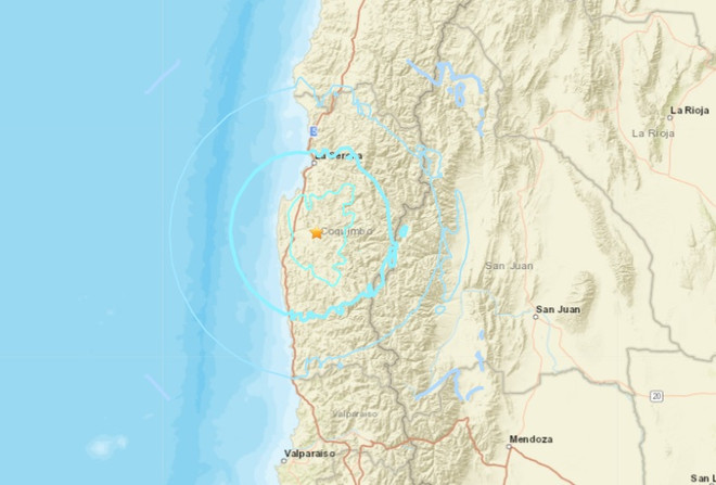 Động đất độ lớn 5,5 gây rung lắc thành phố ven biển của Chile ảnh 1