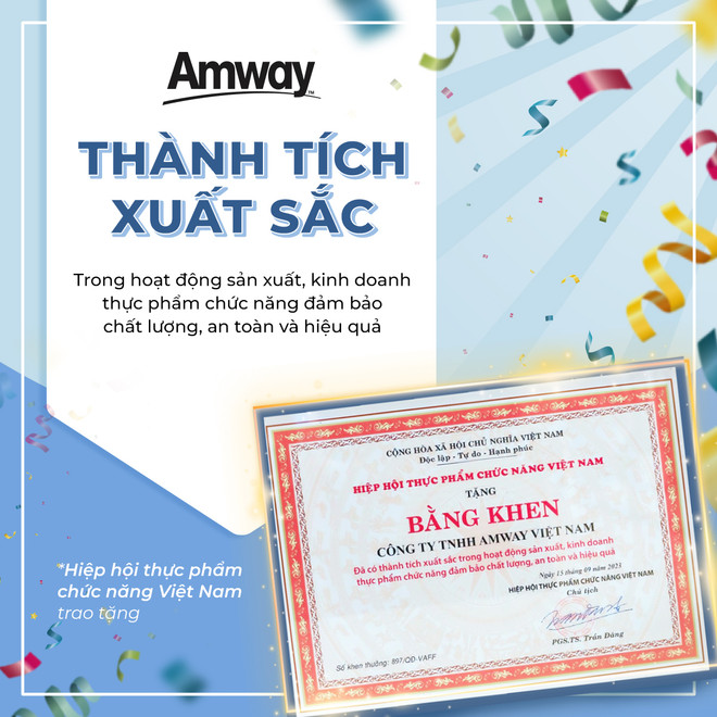 Amway Việt Nam lần thứ 11 nhận Giải thưởng Sản phẩm Vàng vì Sức khoẻ ảnh 2
