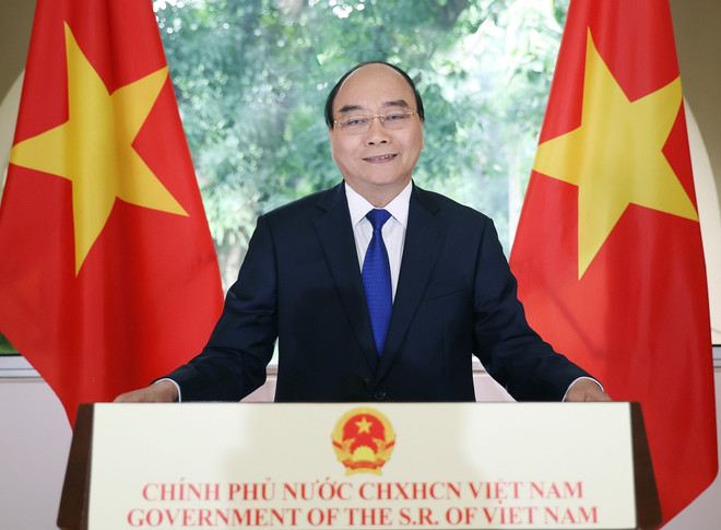 Thủ tướng Nguyễn Xuân Phúc. (Ảnh: Thống Nhất/TTXVN) Thủ tướng gửi Thông điệp tới Diễn đàn vì Hòa bình Paris lần thứ 3 ảnh 1