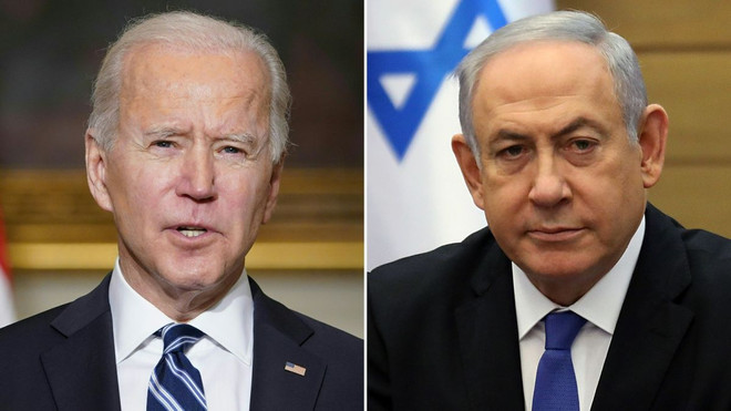 Tổng thống Mỹ Joe Biden và Thủ tướng Israel Benjamin Netanyahu. (Ảnh: CNN) Tân Tổng thống Mỹ lần đầu điện đàm với Thủ tướng Israel ảnh 1