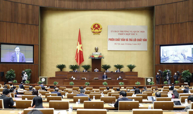 Hội nghị đại biểu Quốc hội hoạt động chuyên trách sẽ thảo luận, góp ý kiến về 4 dự án Luật. (Ảnh: Doãn Tấn/TTXVN) Thảo luận 4 dự án Luật để trình tại Kỳ họp thứ 3, Quốc hội khóa XV ảnh 1