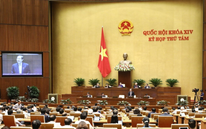 Phiên làm việc của Quốc hội. (Ảnh: Văn Điệp - TTXVN) Bộ trưởng Bộ Thông tin và Truyền thông tiến hành phiên chất vấn ảnh 1