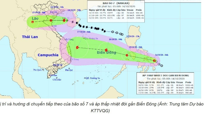 Áp thấp nhiệt đới đi sâu vào đất liền và suy yếu ở khu vực Thượng Lào ảnh 1