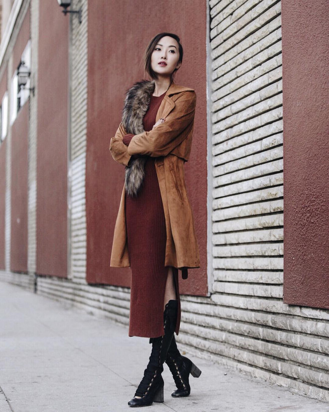 Diện đồ ngày đông phong cách như các fashionista thế giới ảnh 11