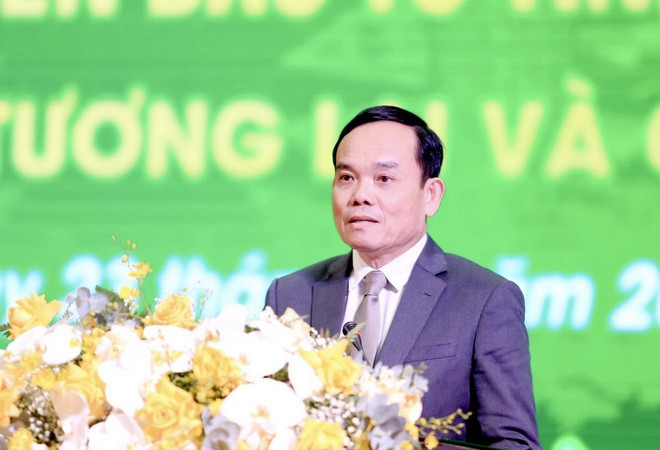 Phó Thủ tướng Trần Lưu Quang phát biểu chỉ đạo hội nghị. (Ảnh: Hưng Thịnh/TTXVN) ttxvn_tran luu quang 2.jpg