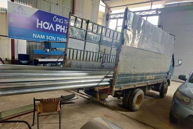 Số ống thép giả mạo bị phát hiện. (Nguồn: Cục Quản lý thị trường tỉnh Vĩnh Phúc) Phạt doanh nghiệp kinh doanh hàng giả mạo nhãn hiệu đã được bảo hộ ảnh 1