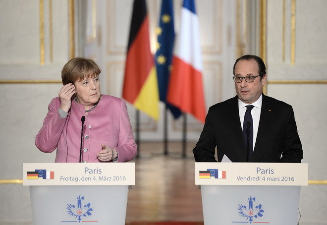 Lãnh đạo Pháp-Đức hội đàm tại Paris về cuộc khủng hoảng di cư ảnh 1