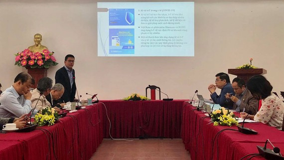 Đại diện CIEM phát biểu tại buổi hội thảo. (Ảnh: SGGP) Phát triển kinh tế số Việt Nam trong thời kì hậu COVID-19 ảnh 1