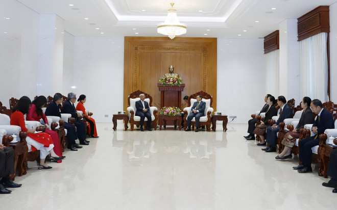 Lãnh đạo Lào đánh giá cao chuyến thăm của Ủy ban Hòa bình Việt Nam ảnh 2