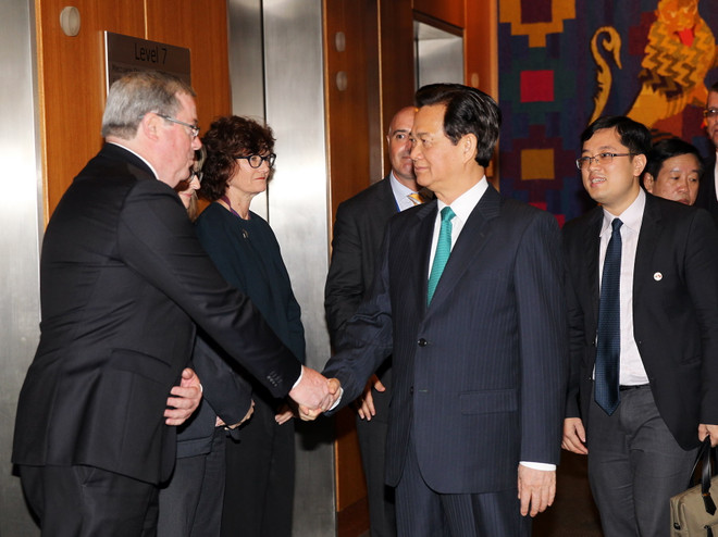 [Video] Thủ tướng tiếp các doanh nghiệp hàng đầu Australia ảnh 1