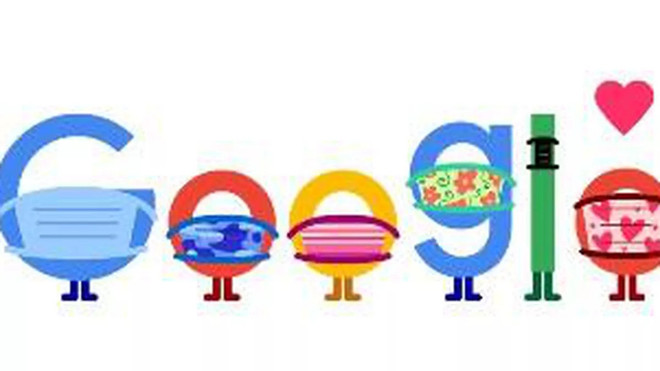 Google Doodle phát thông điệp kêu gọi người dân đeo khẩu trang ảnh 1