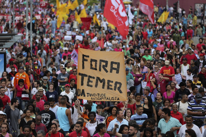 [Video] Hàng nghìn người Brazil biểu tình phản đối tổng thống lâm thời ảnh 1