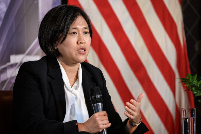 Đại diện Thương mại Mỹ Katherine Tai. (Ảnh: AFP/TTXVN) Mỹ và Anh đối thoại củng cố quan hệ thương mại song phương ảnh 1