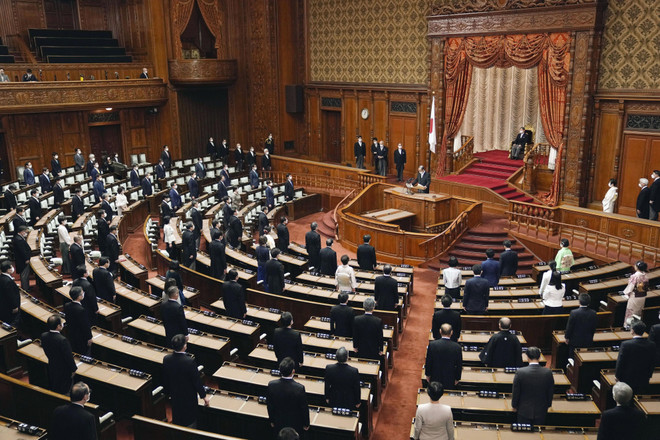 Toàn cảnh một phiên họp Quốc hội Nhật Bản ở thủ đô Tokyo, ngày 17/1/2022. (Ảnh: Kyodo/TTXVN) Quốc hội Nhật Bản sẽ họp bất thường để bầu Chủ tịch Thượng viện ảnh 1