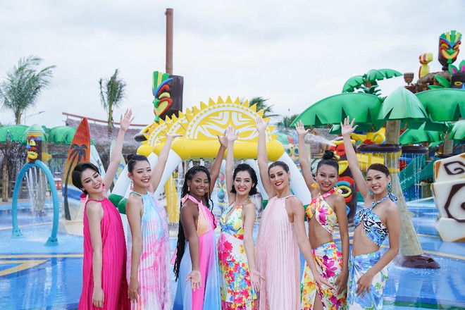 Các nàng hậu hào khám phá công viên giải trí Tropicana Park. Theo chân top 3 Hoa hậu các dân tộc khám phá NovaWorld Ho Tram ảnh 7