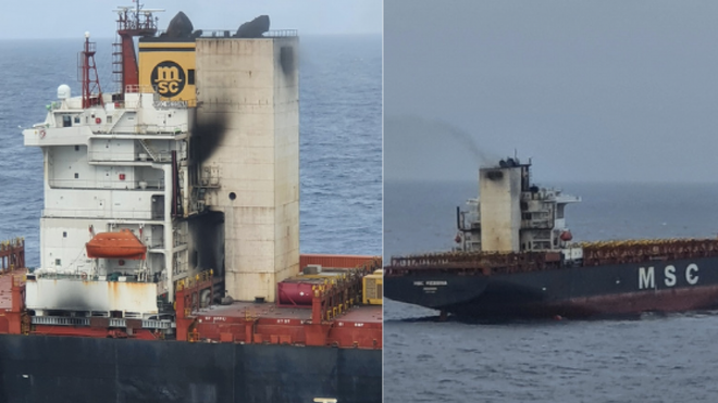 Tàu container bốc cháy trên Ấn Độ Dương, 1 thủy thủ mất tích ảnh 1